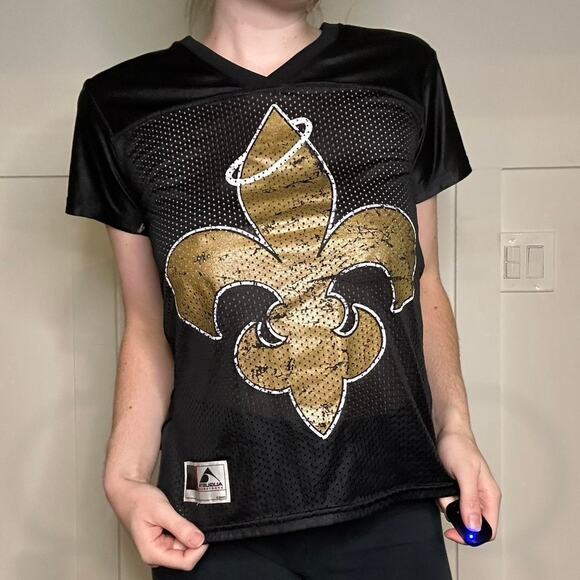 New Orleans Saints Who Dat Jersey Top - Picture 1 of 4